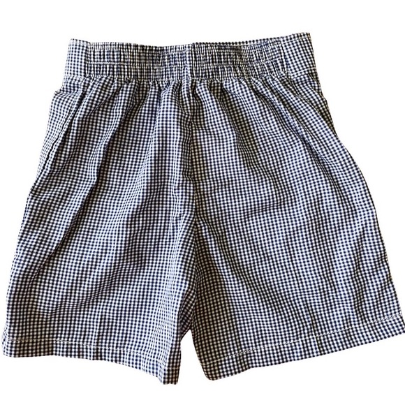 Toddler Boy Navy/White Gingham Shorts - Picture 2 of 3